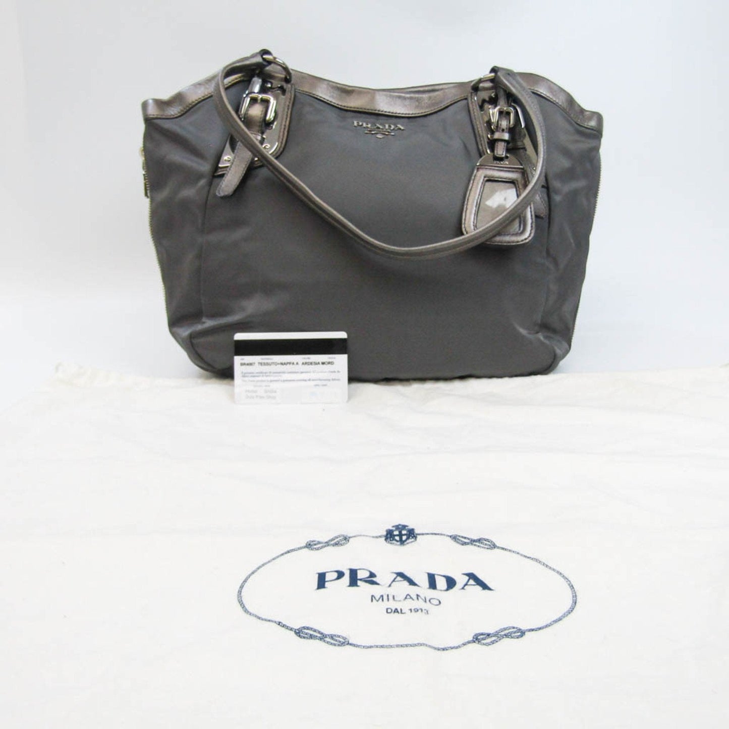 Prada Brown Synthetic  tote bag