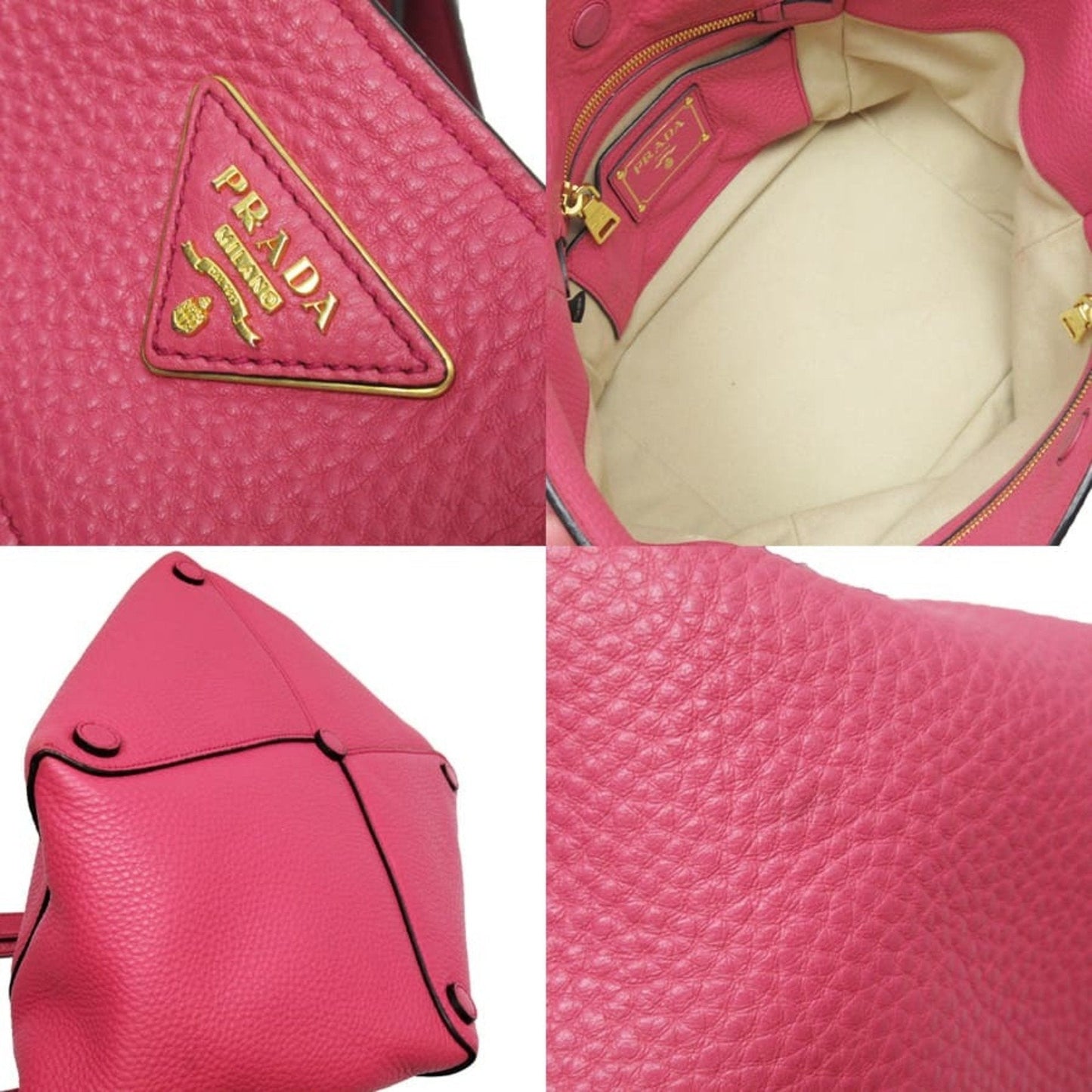 Prada Pink Leather Vitello shoulder bag