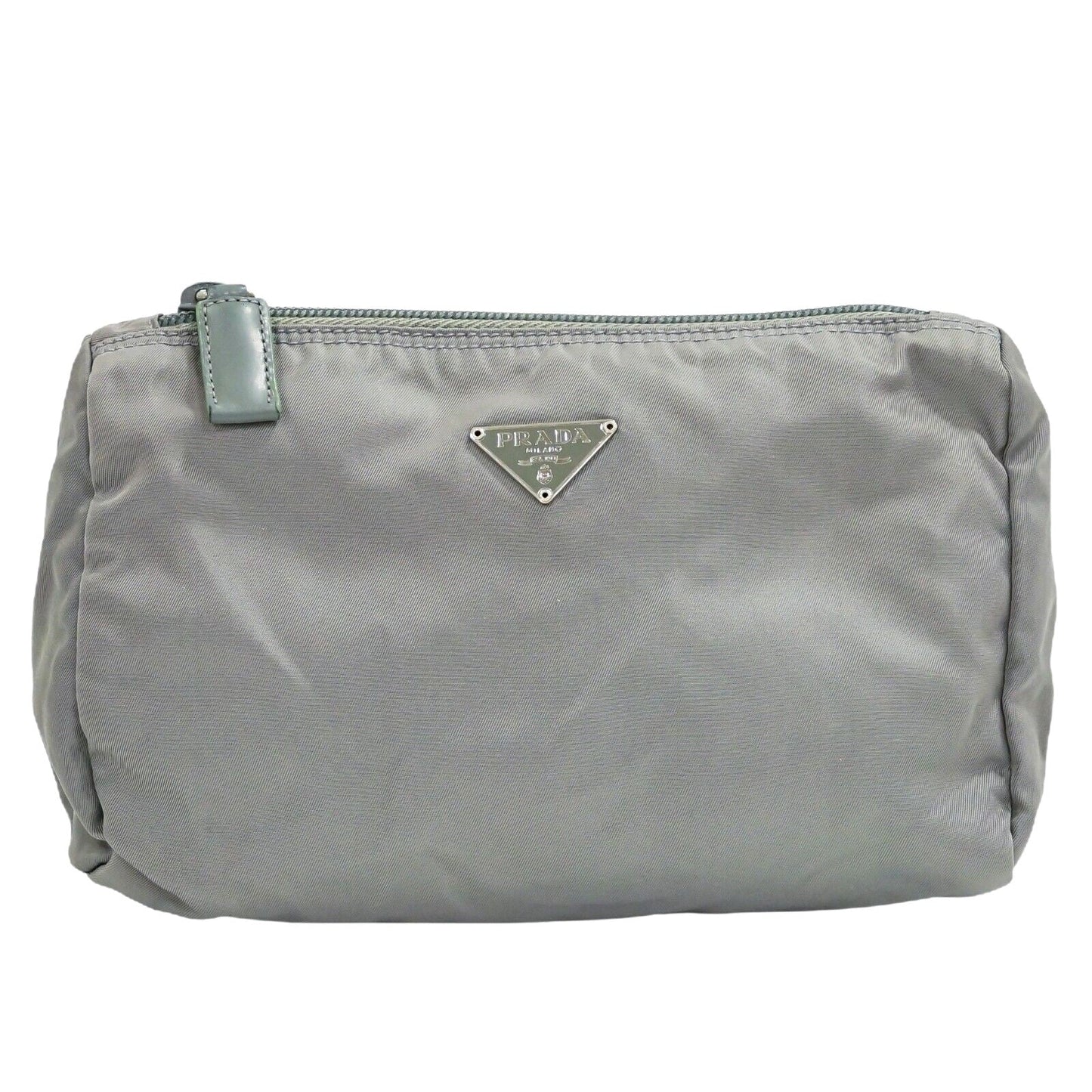 Prada Gray Synthetic  clutch bag