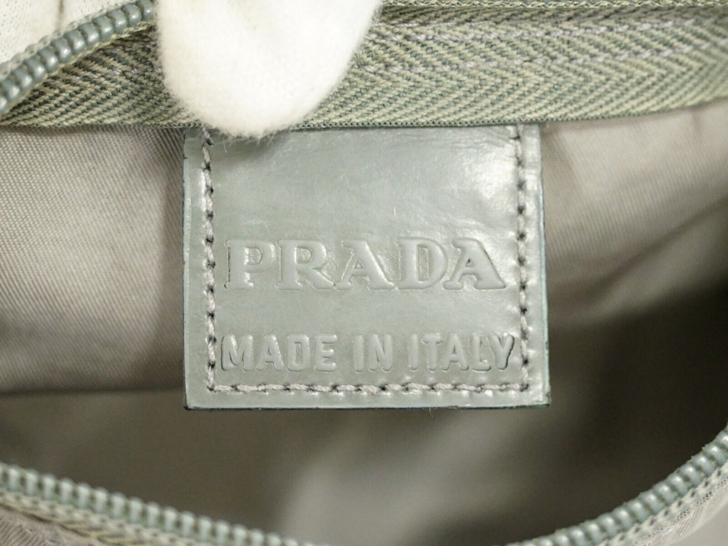 Prada Gray Synthetic  clutch bag