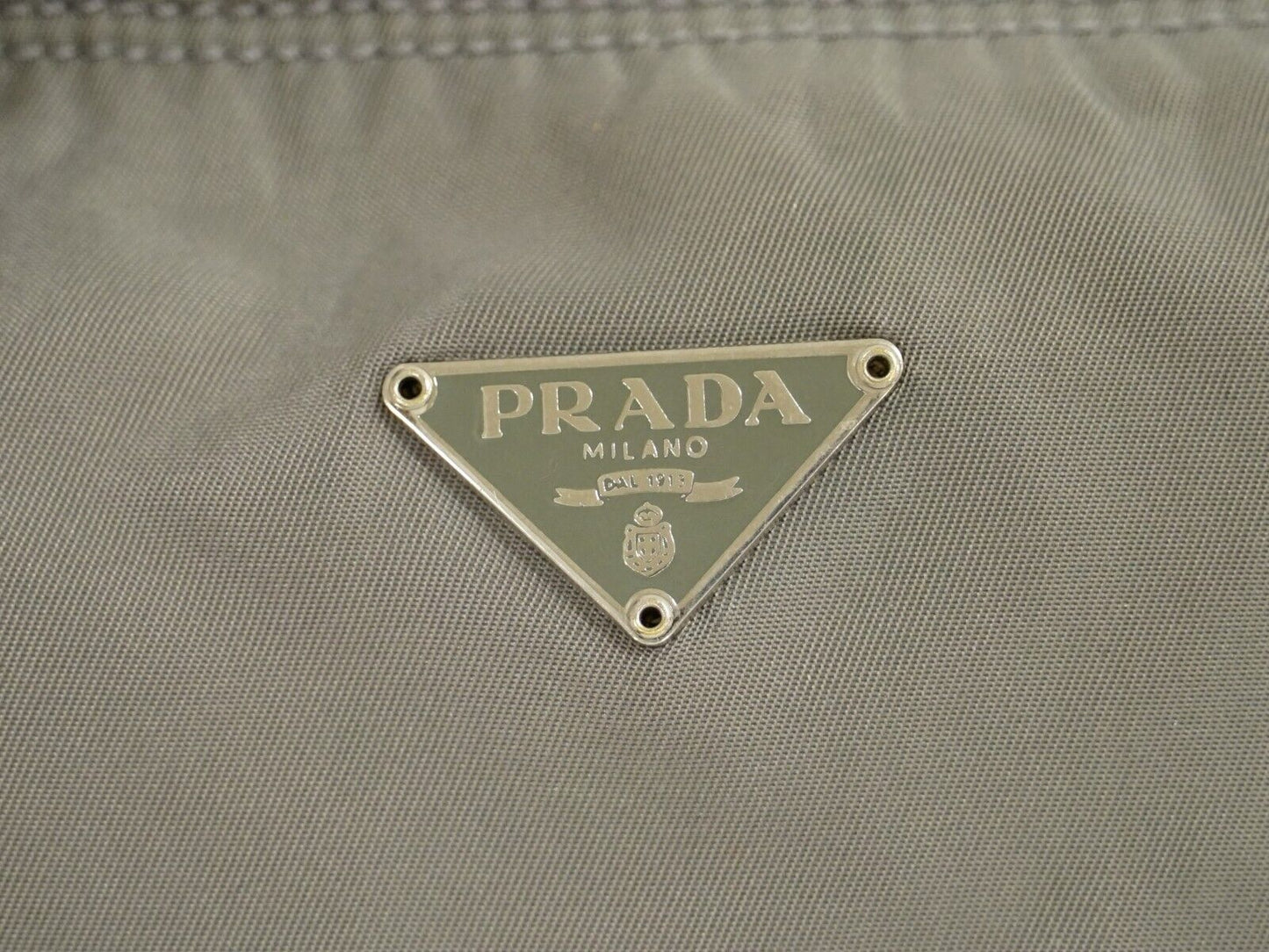 Prada Gray Synthetic  clutch bag