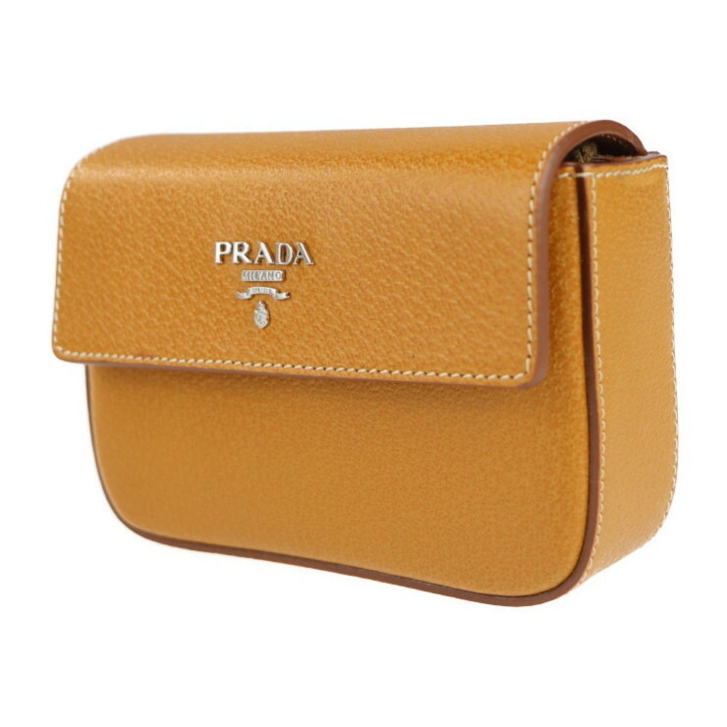 Prada Camel Leather  clutch bag