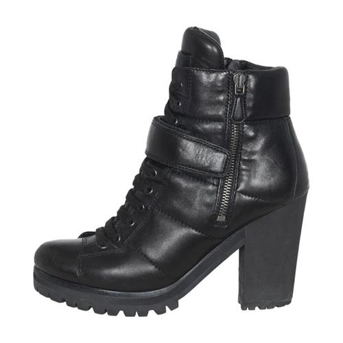 Prada Leather Platform Lace-Up Boots