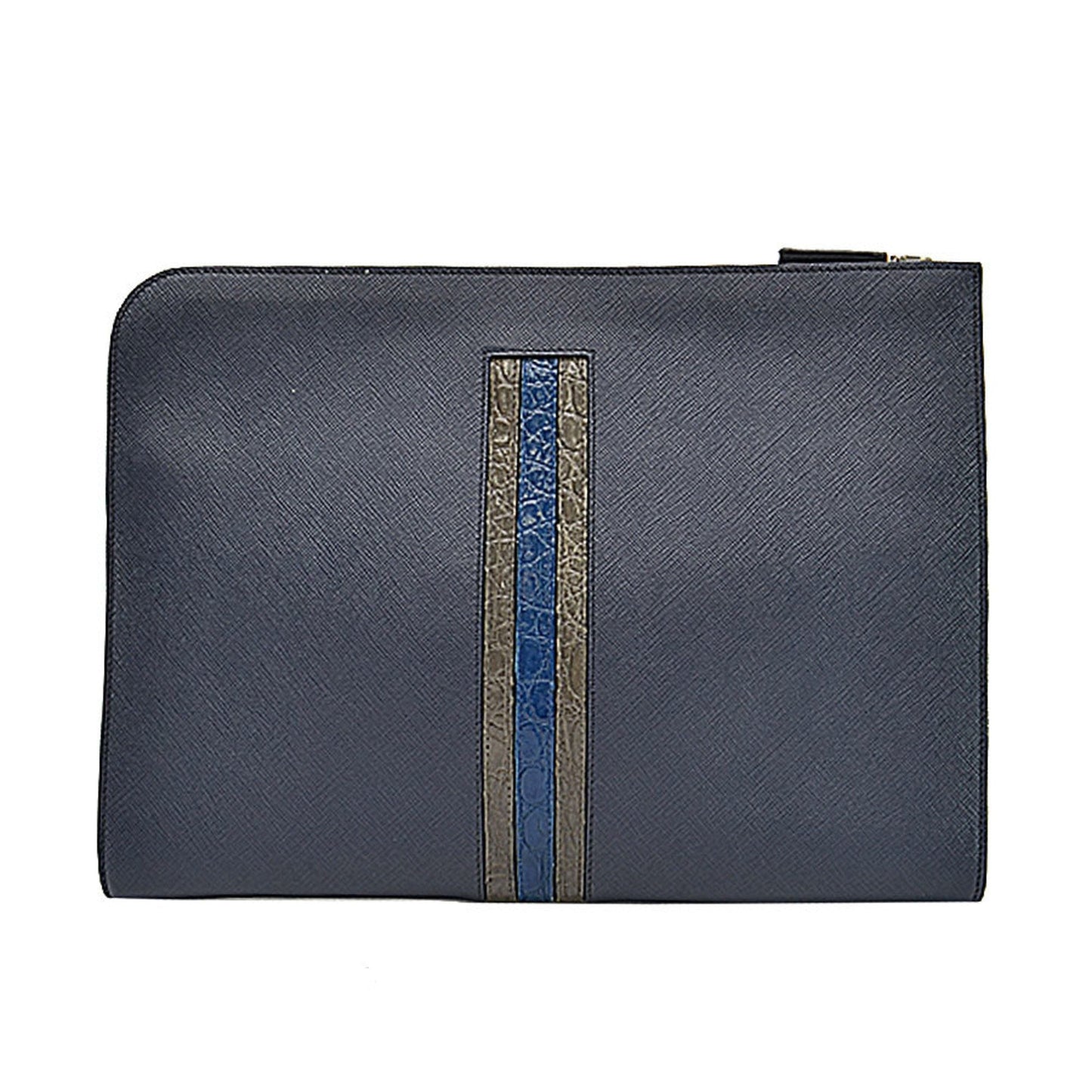 Prada Navy Leather  clutch bag