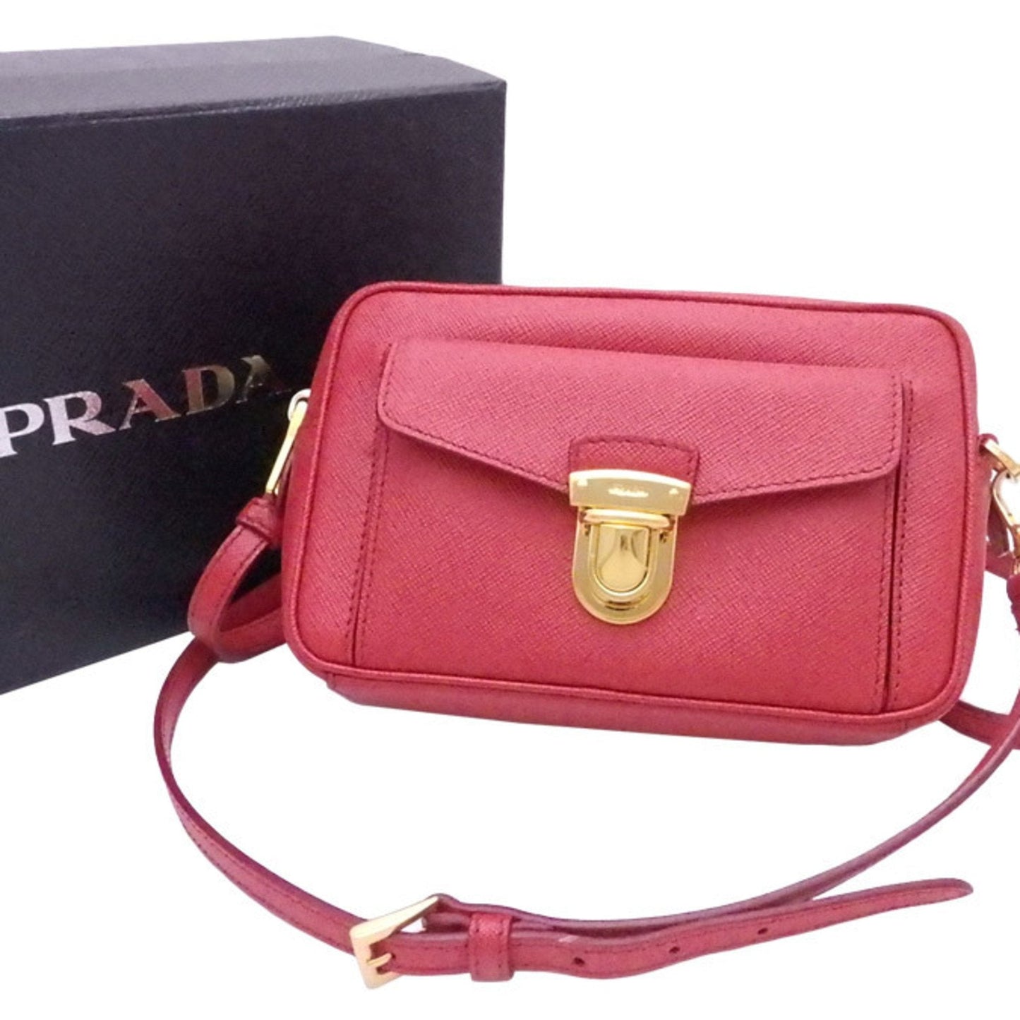 Prada Red Leather  shoulder bag