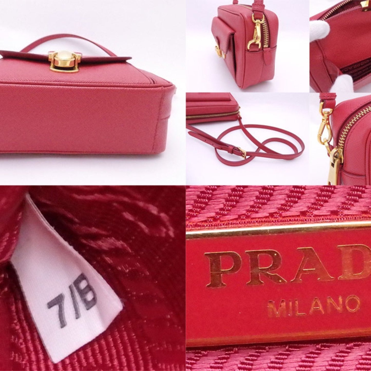 Prada Red Leather  shoulder bag