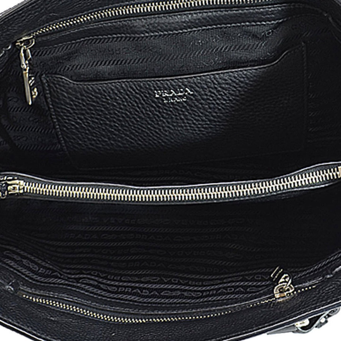 Prada Black Leather Galleria handbag bag