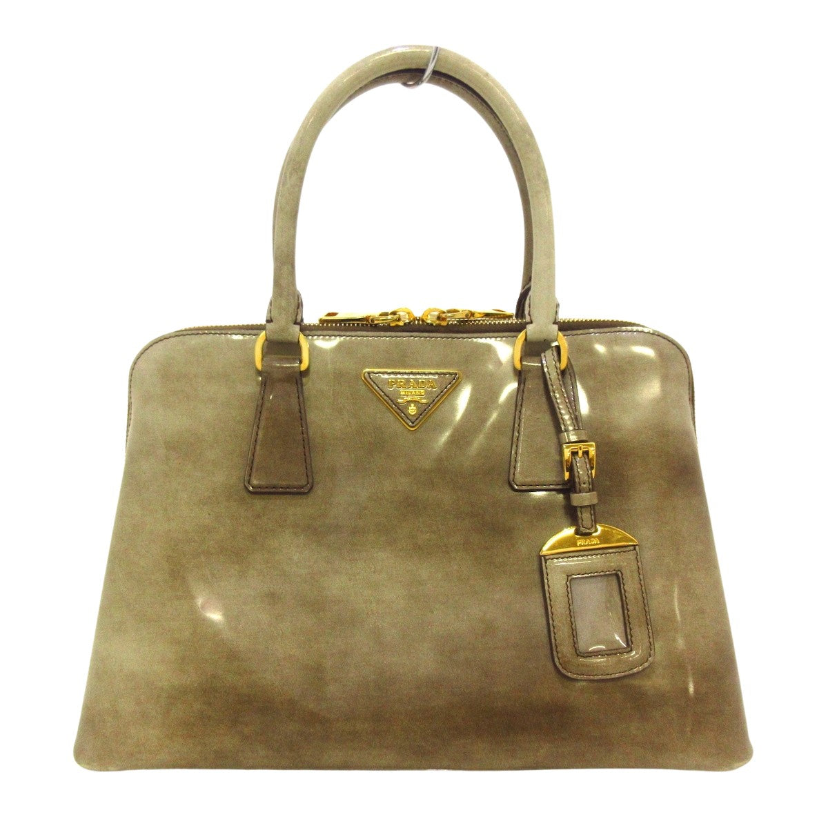 Prada Beige Patent leather Promenade handbag bag