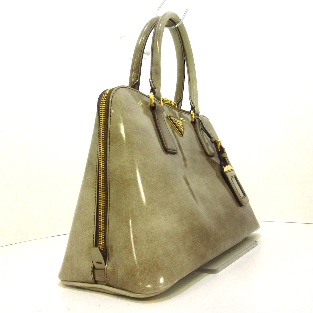 Prada Beige Patent leather Promenade handbag bag