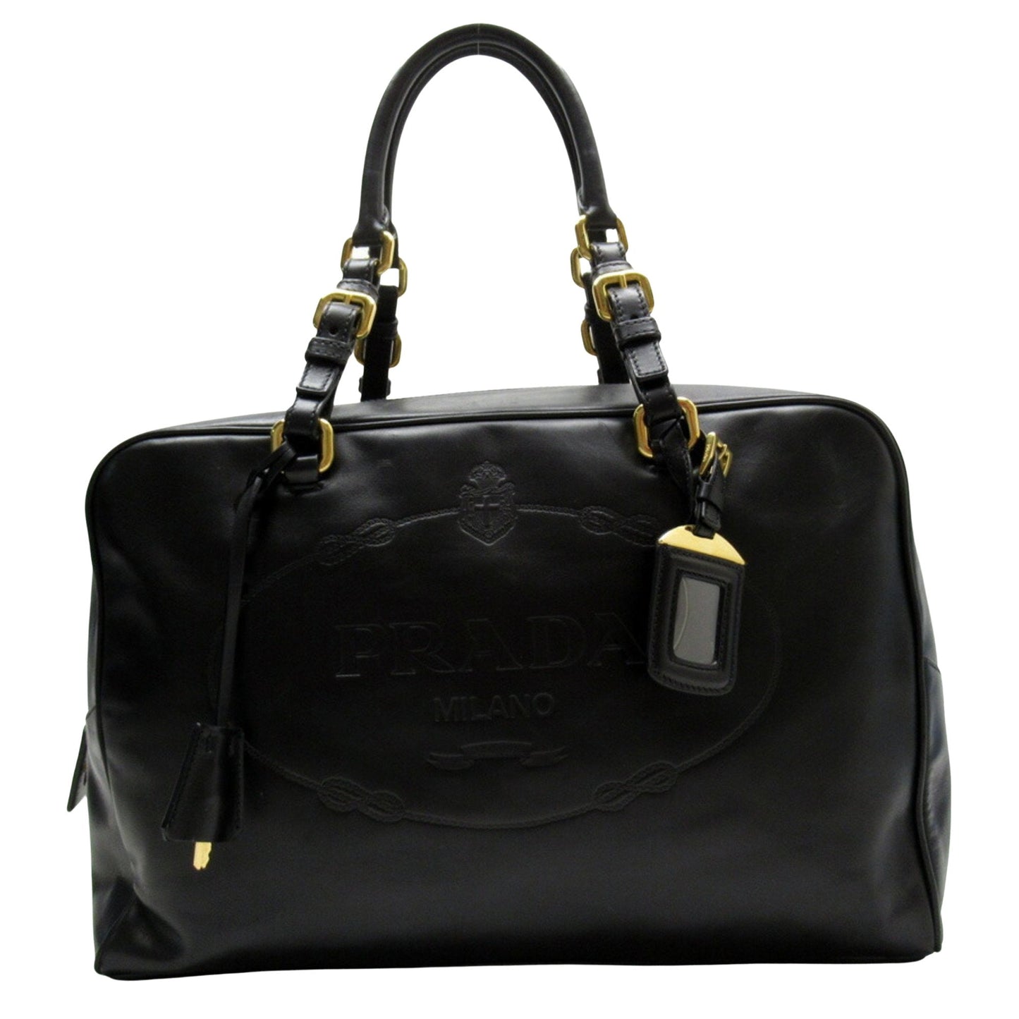 Prada Black Leather  tote bag