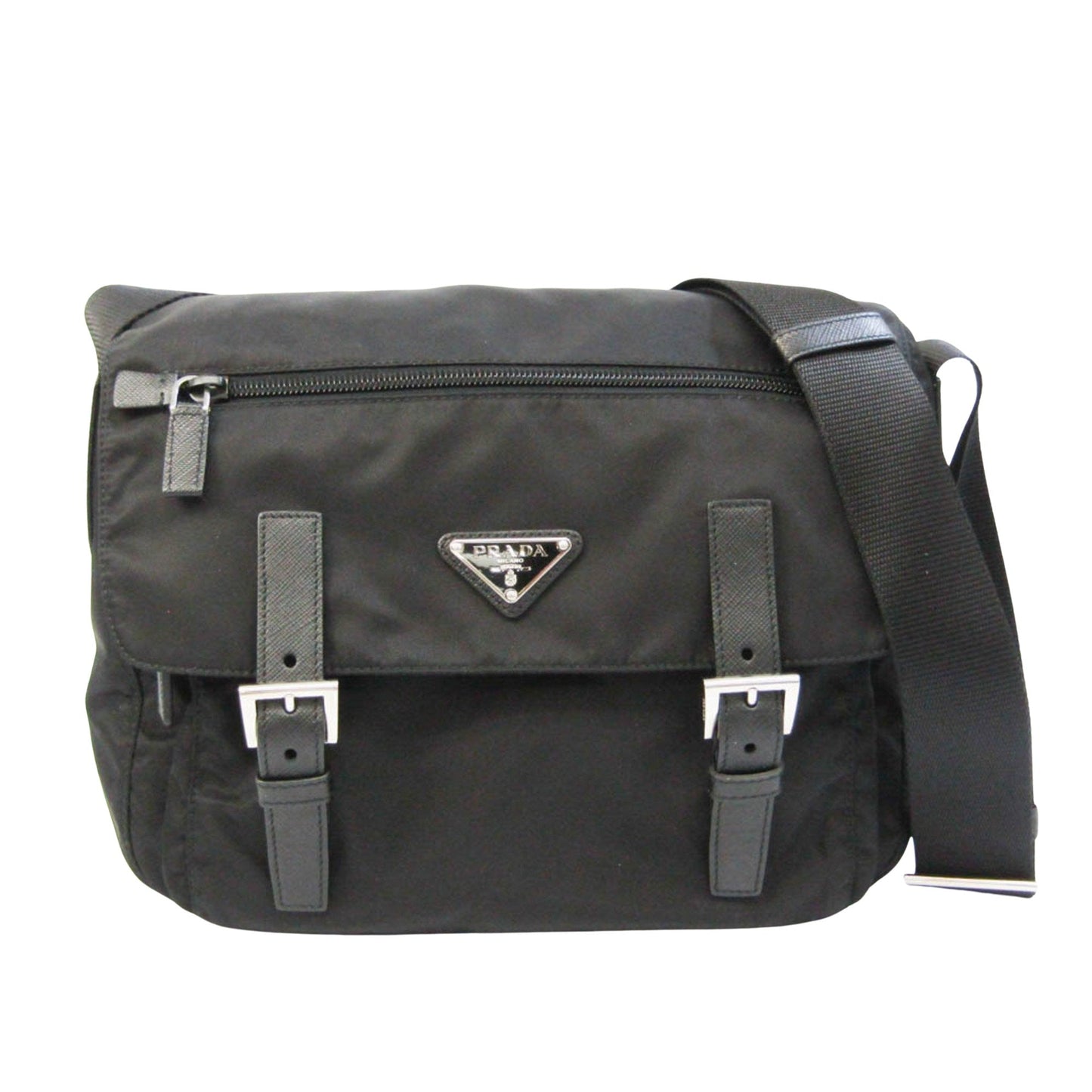 Prada Black Synthetic Vela shoulder bag