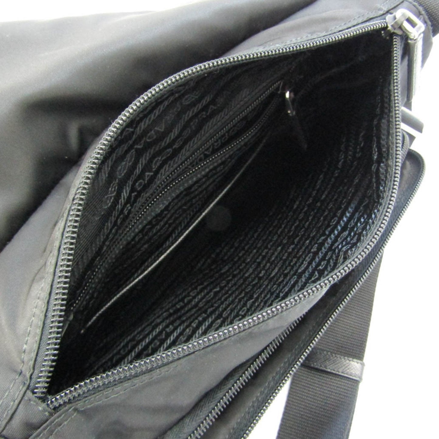 Prada Black Synthetic Vela shoulder bag