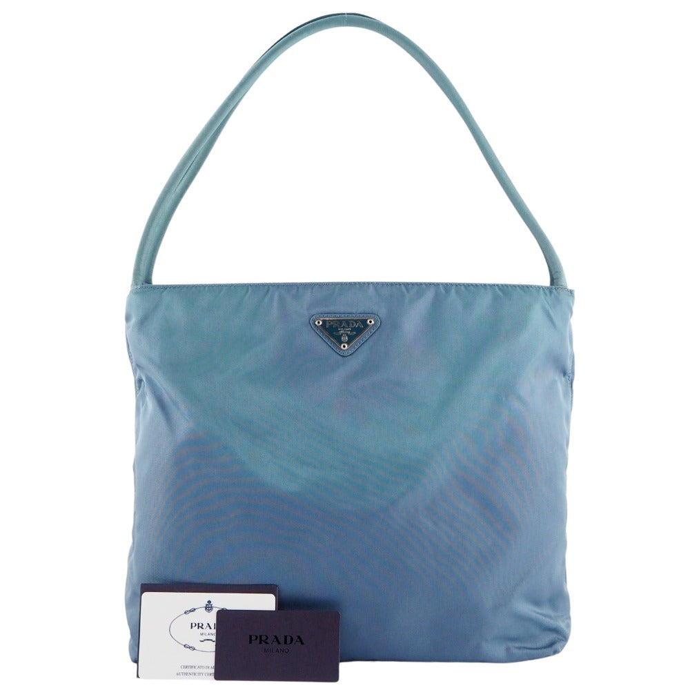 Prada Blue Synthetic Tessuto shoulder bag