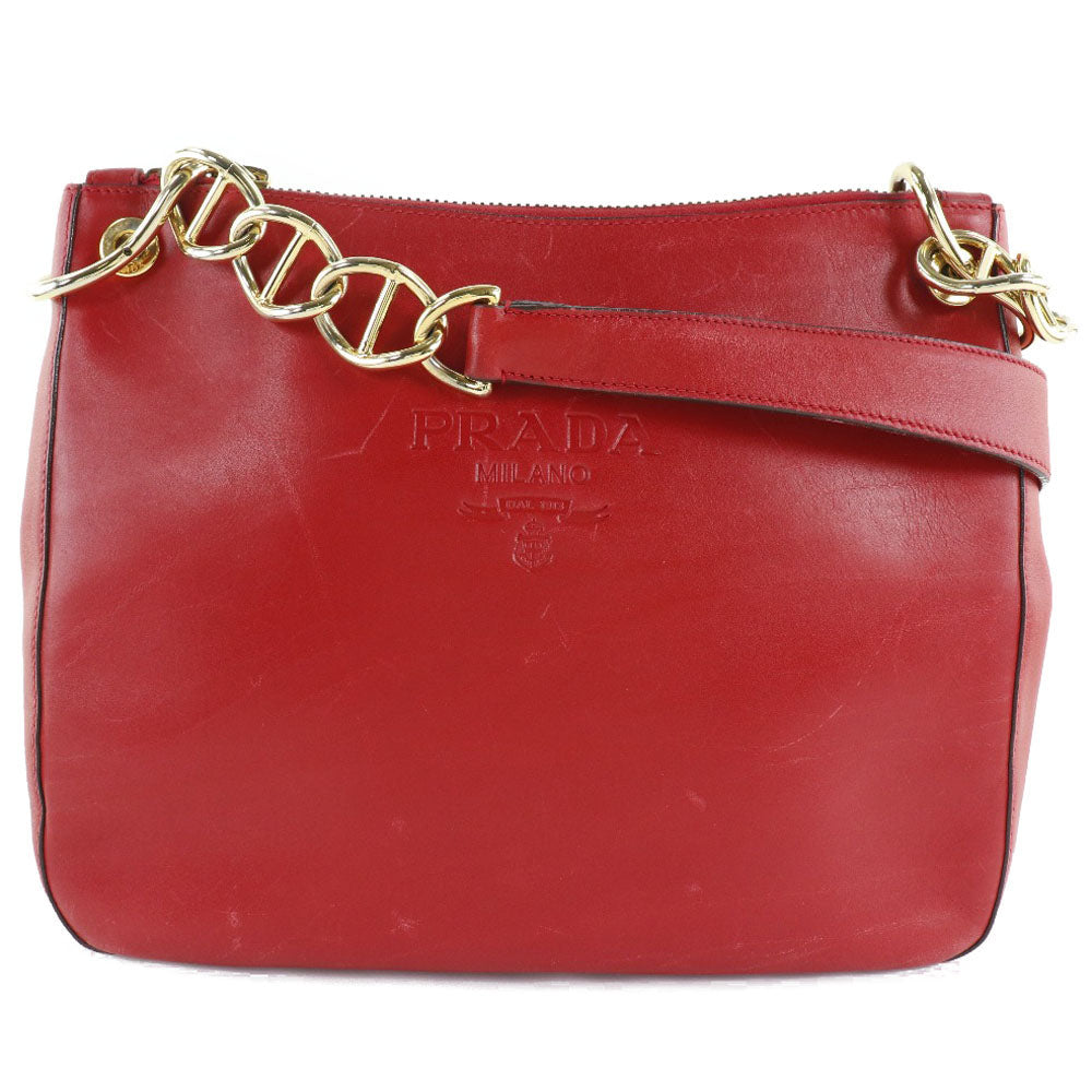 Prada Red Leather  shoulder bag