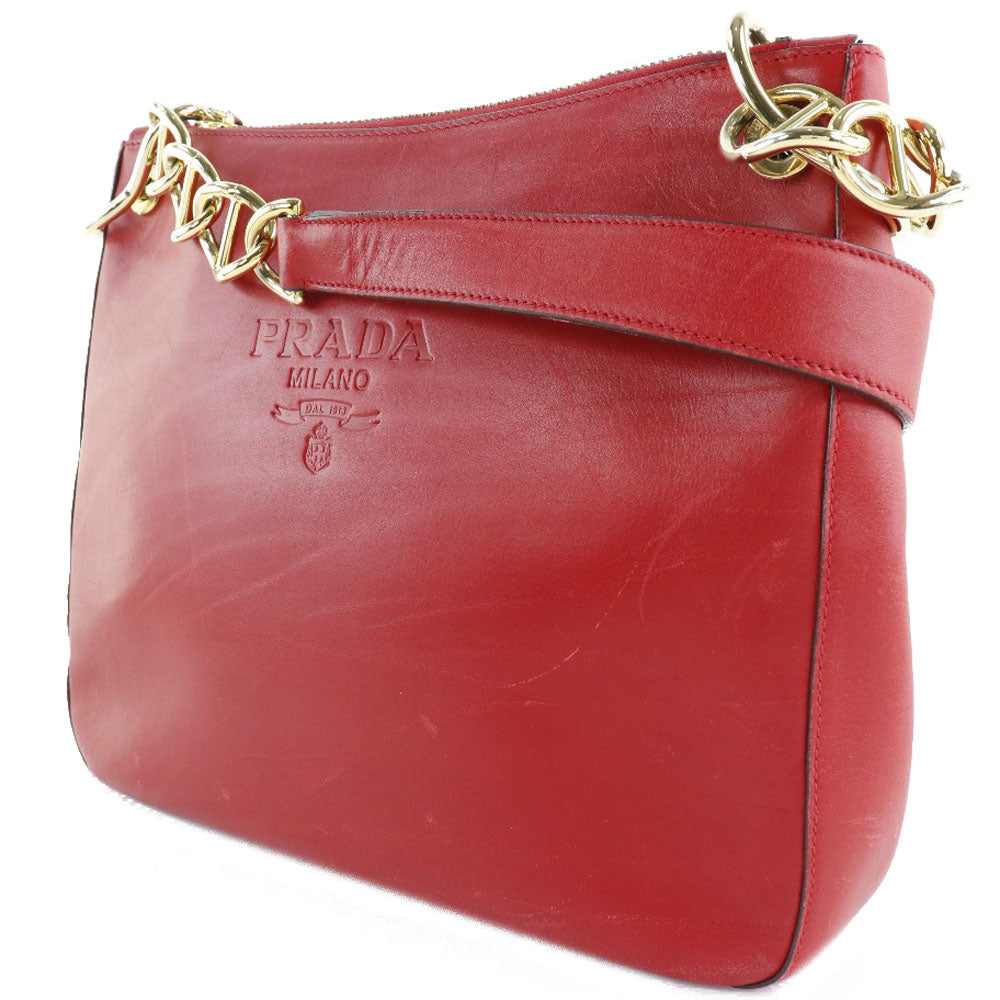 Prada Red Leather  shoulder bag