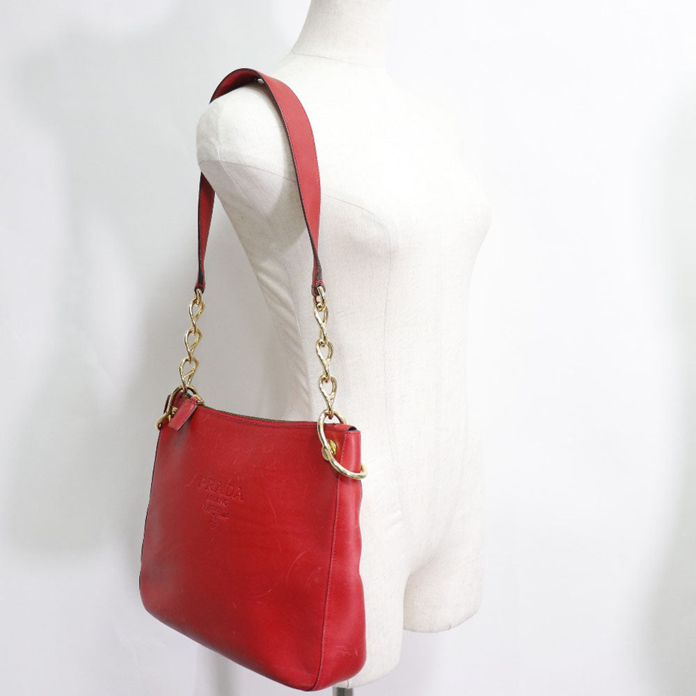 Prada Red Leather  shoulder bag