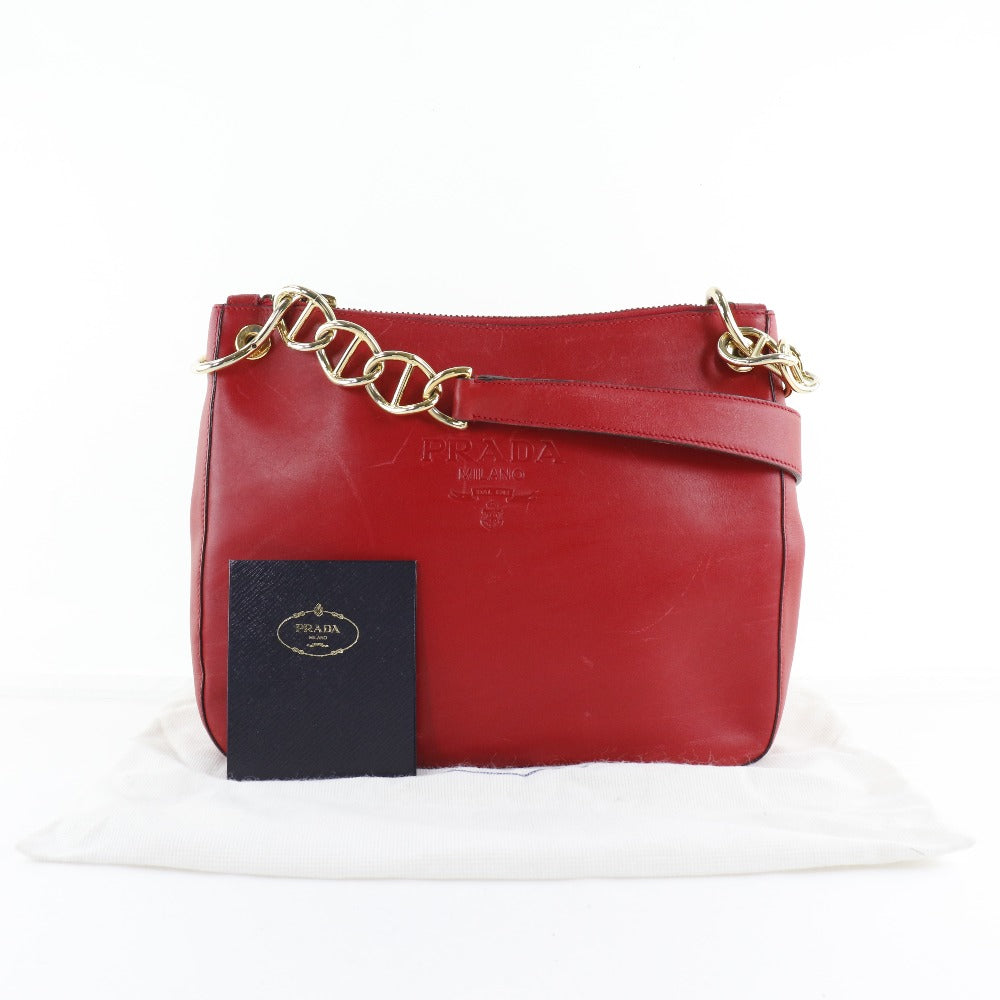 Prada Red Leather  shoulder bag