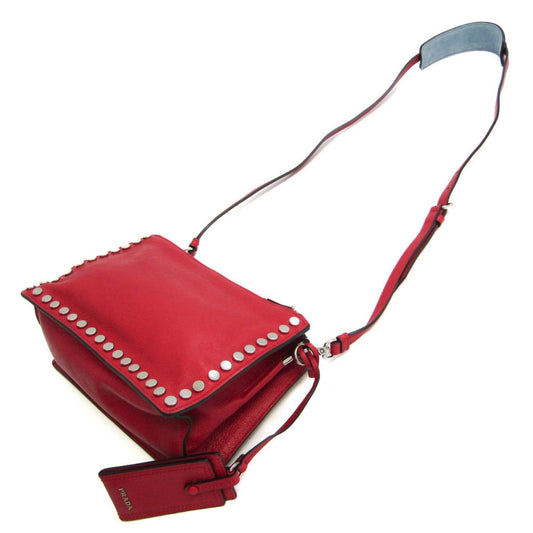 Prada Red Leather Etiquette shoulder bag