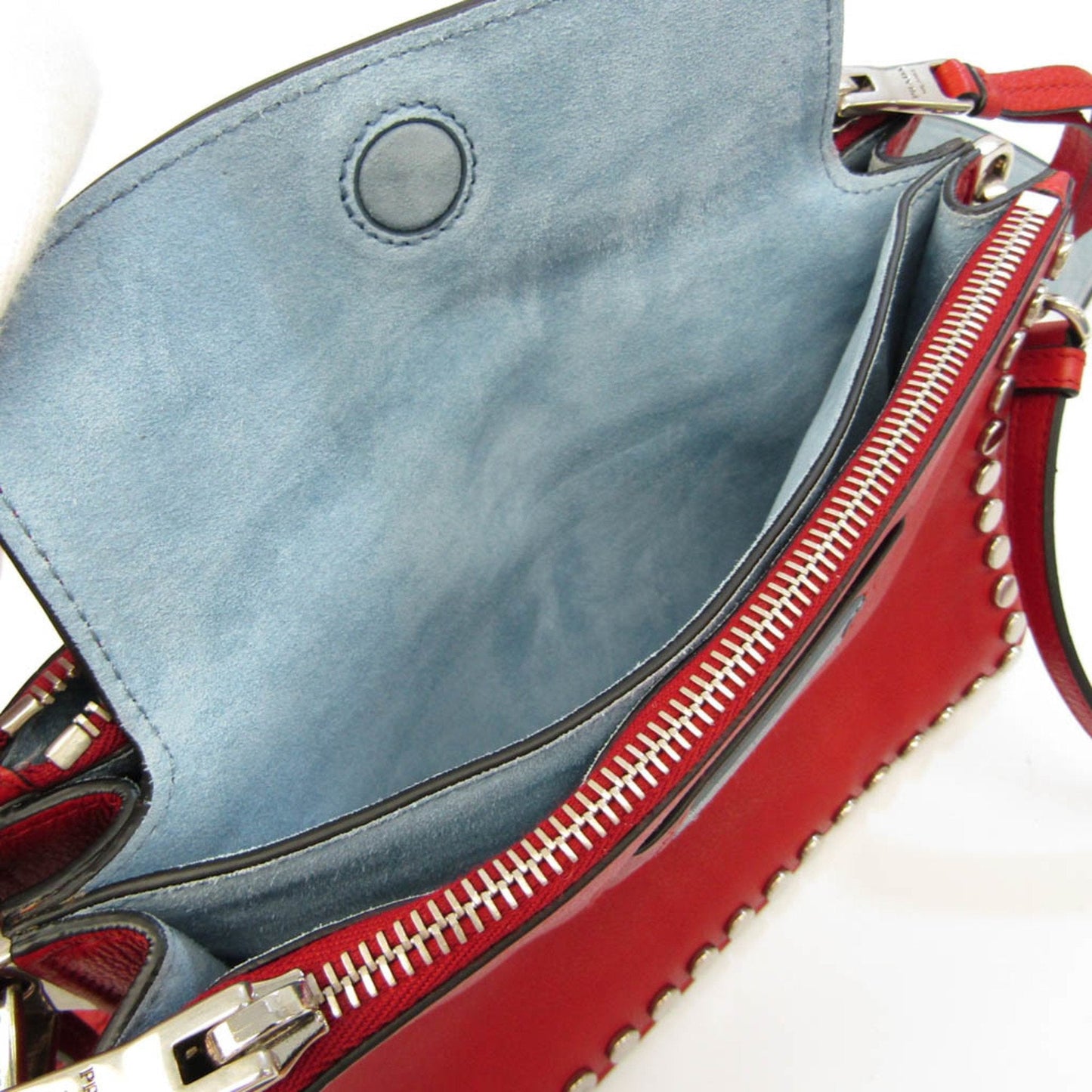 Prada Red Leather Etiquette shoulder bag