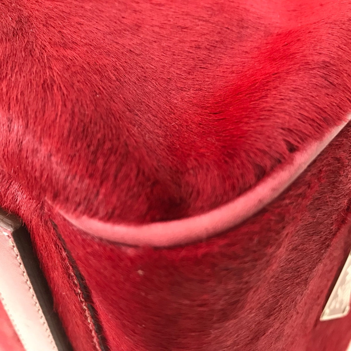 Prada Bordeaux Fur  handbag bag