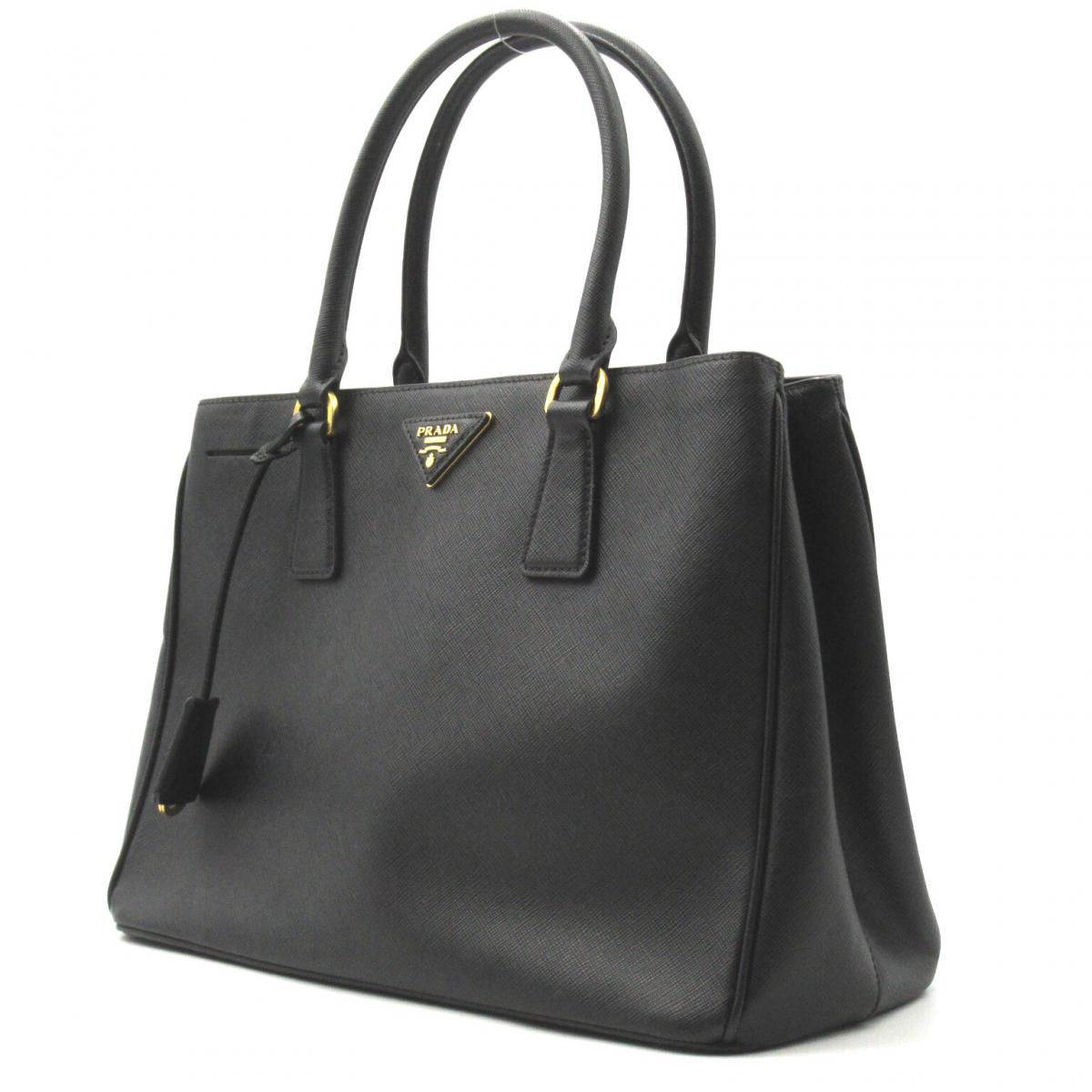 Prada Black Leather Galleria handbag bag