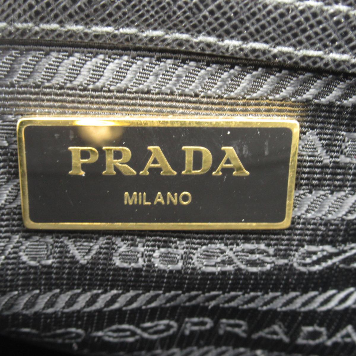 Prada Black Leather Galleria handbag bag