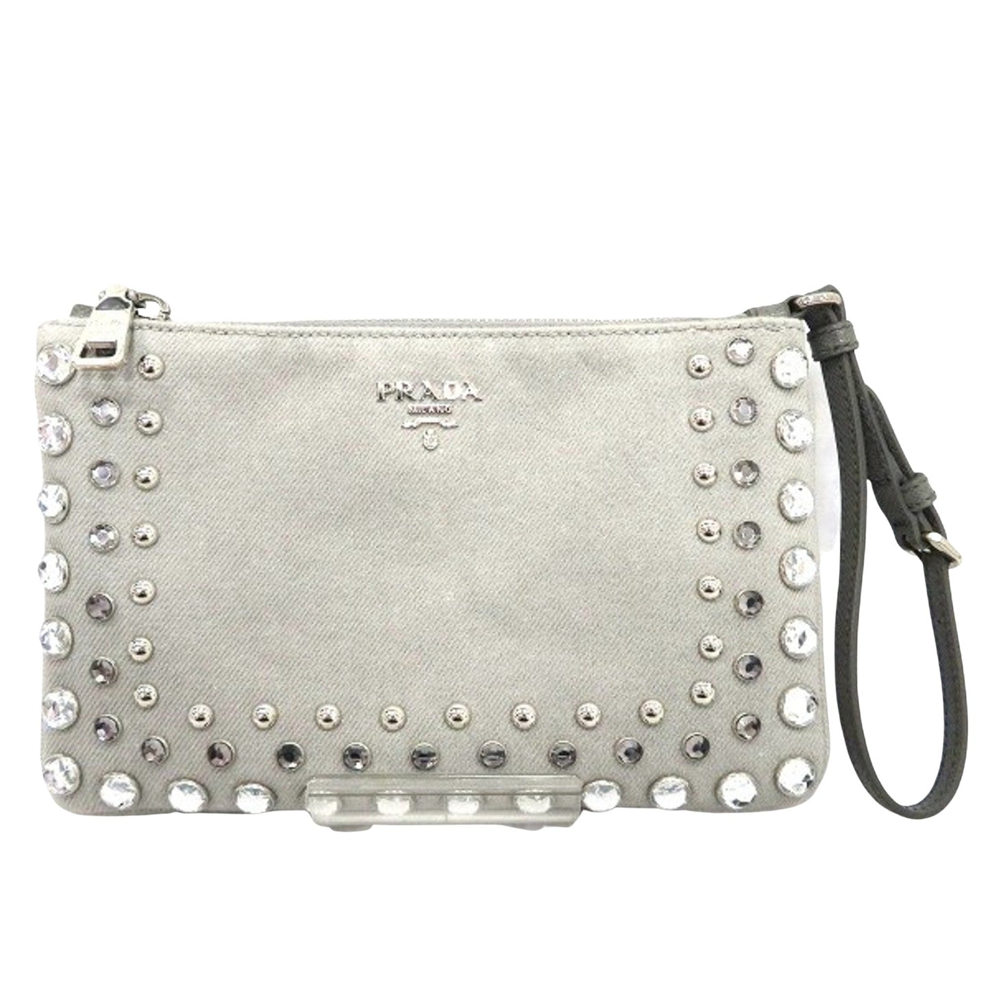 Prada Gray Denim - Jeans  shoulder bag