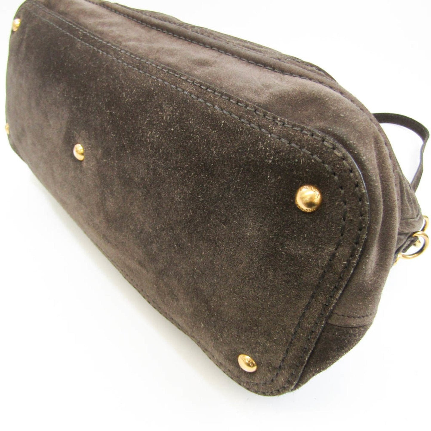 Prada Gray Suede  shoulder bag