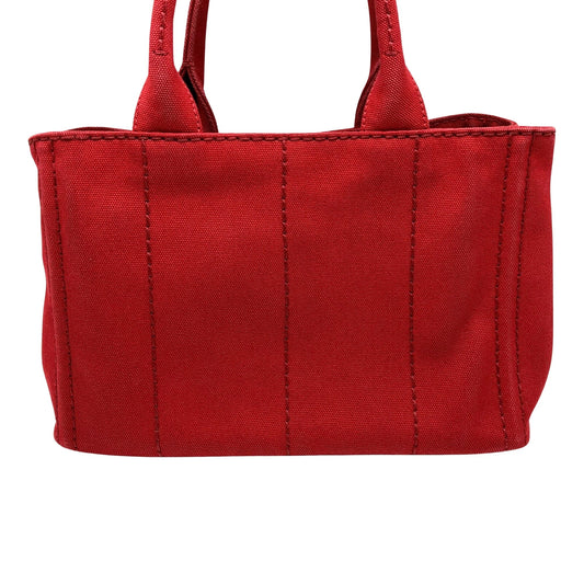 Prada Red Canvas Canapa shoulder bag