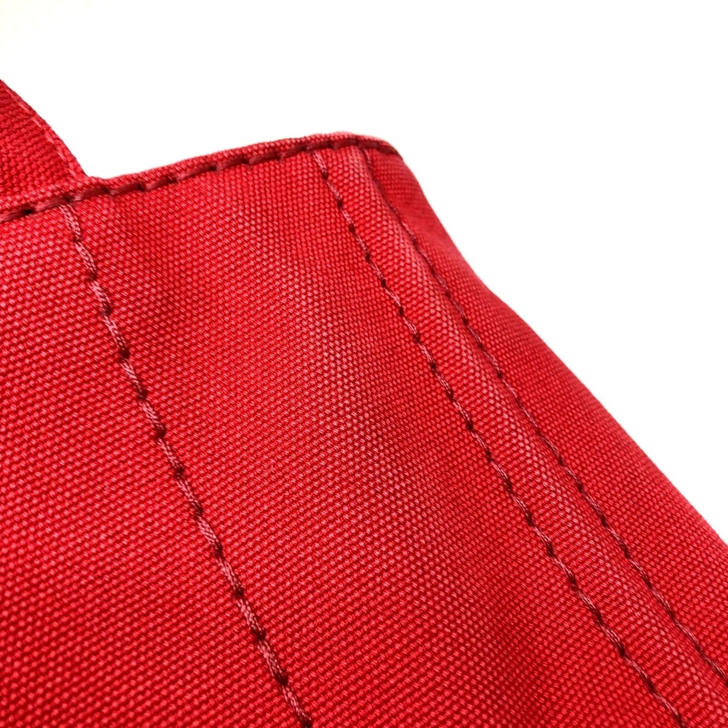 Prada Red Canvas Canapa shoulder bag