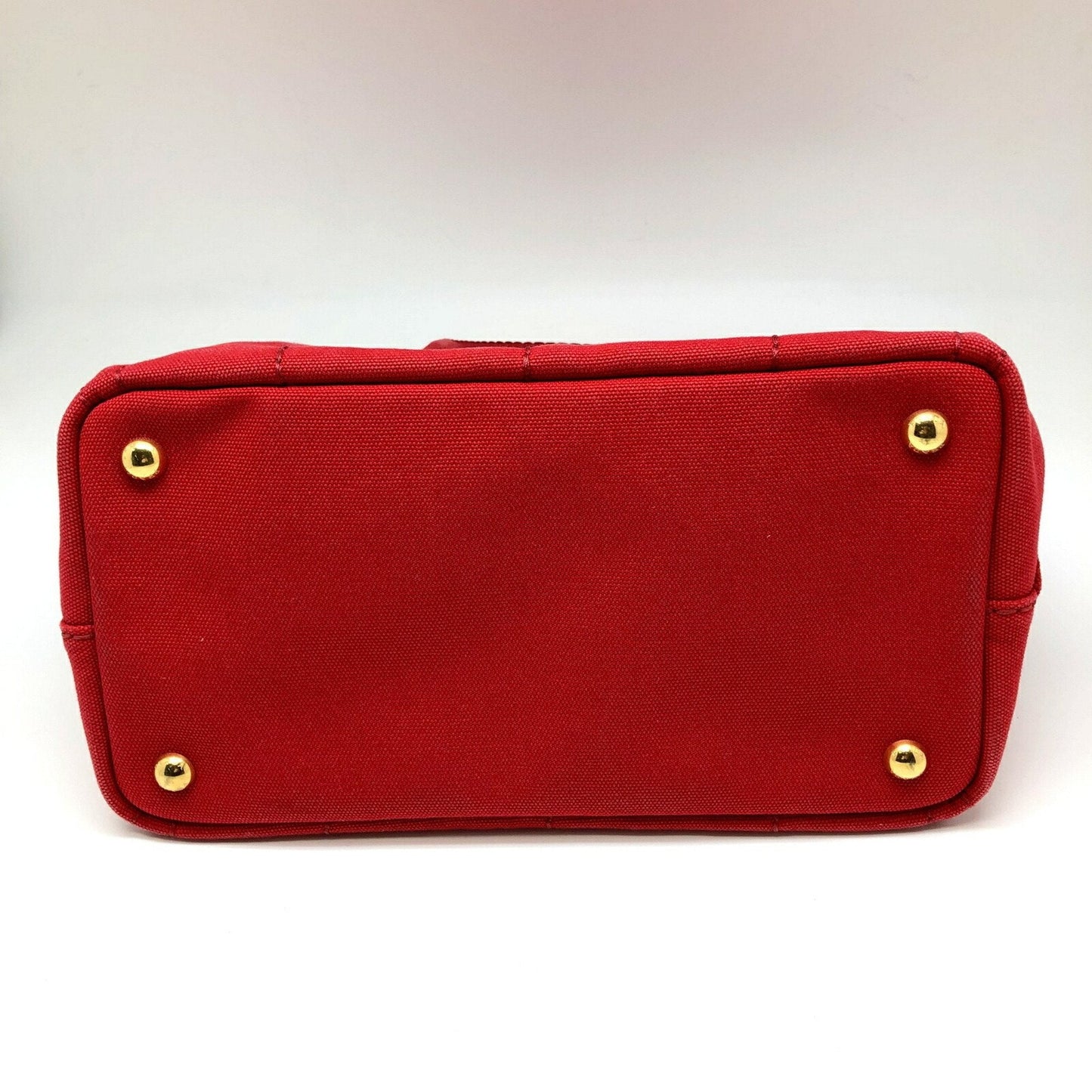 Prada Red Canvas Canapa shoulder bag