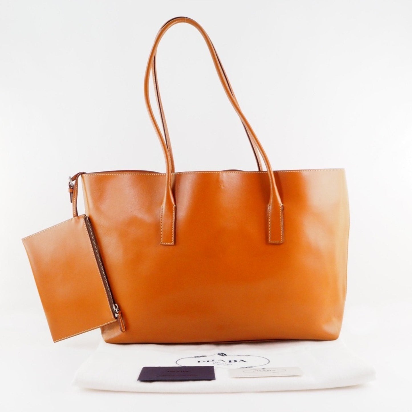 Prada Brown Leather  tote bag