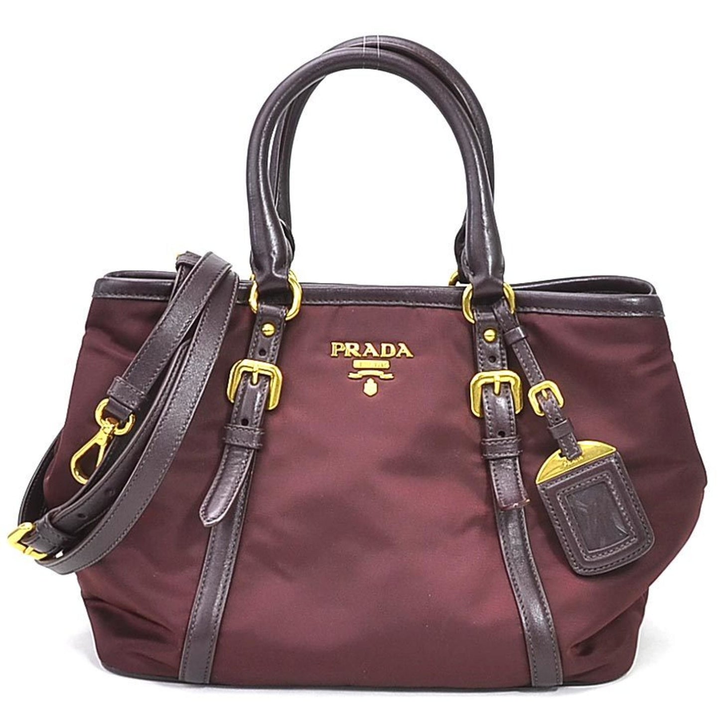 Prada Bordeaux Synthetic  handbag bag