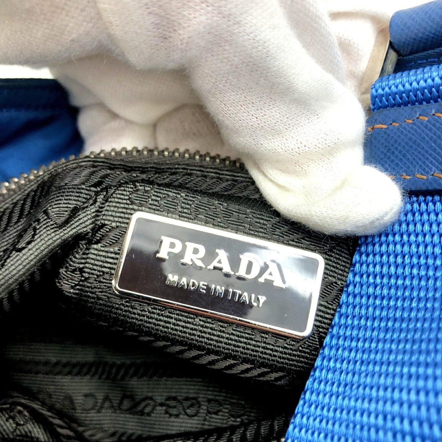 Prada Blue Synthetic Odette shoulder bag