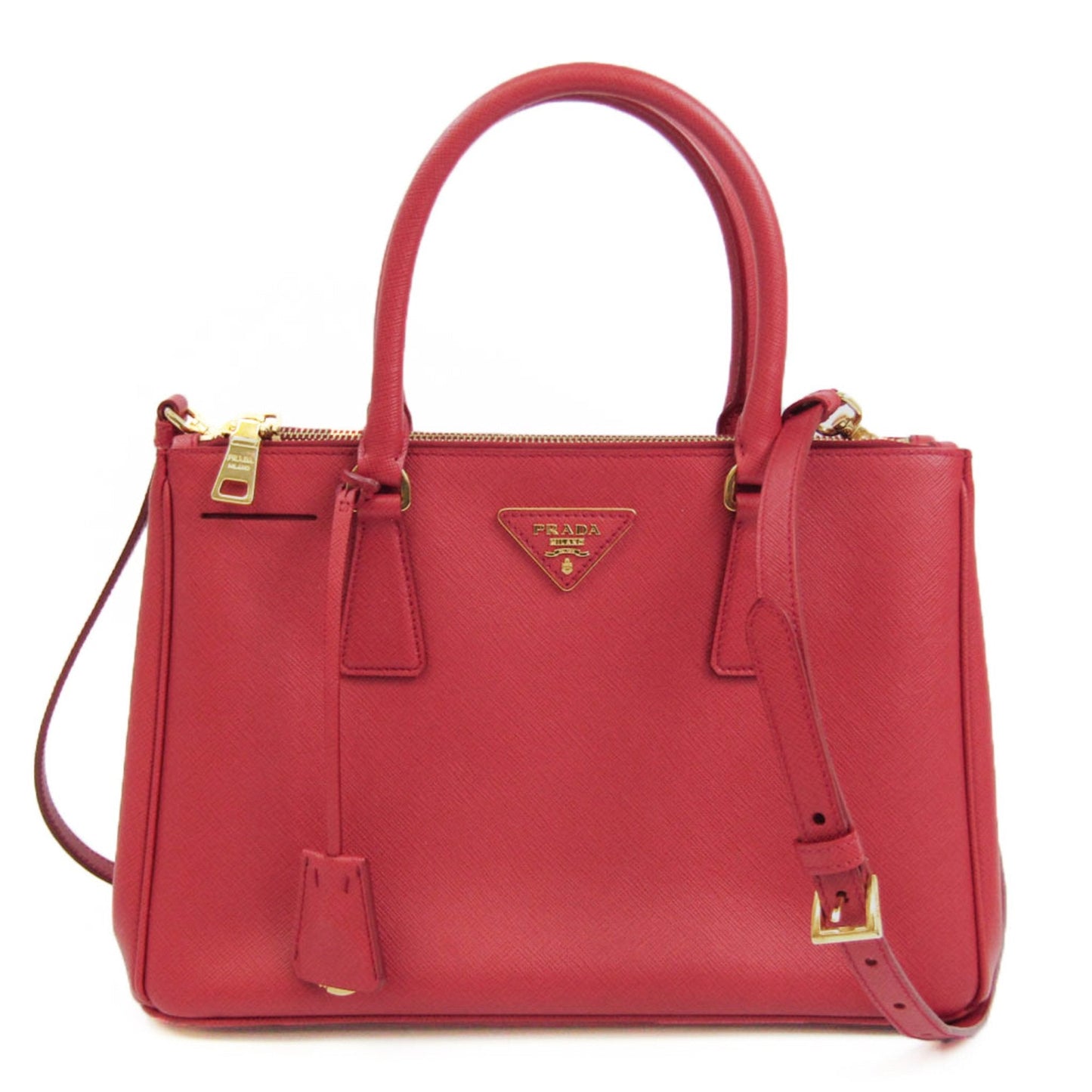 Prada Red Leather Galleria handbag bag