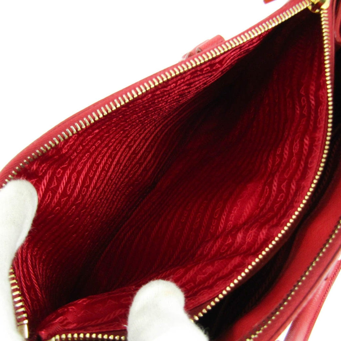 Prada Red Leather Galleria handbag bag