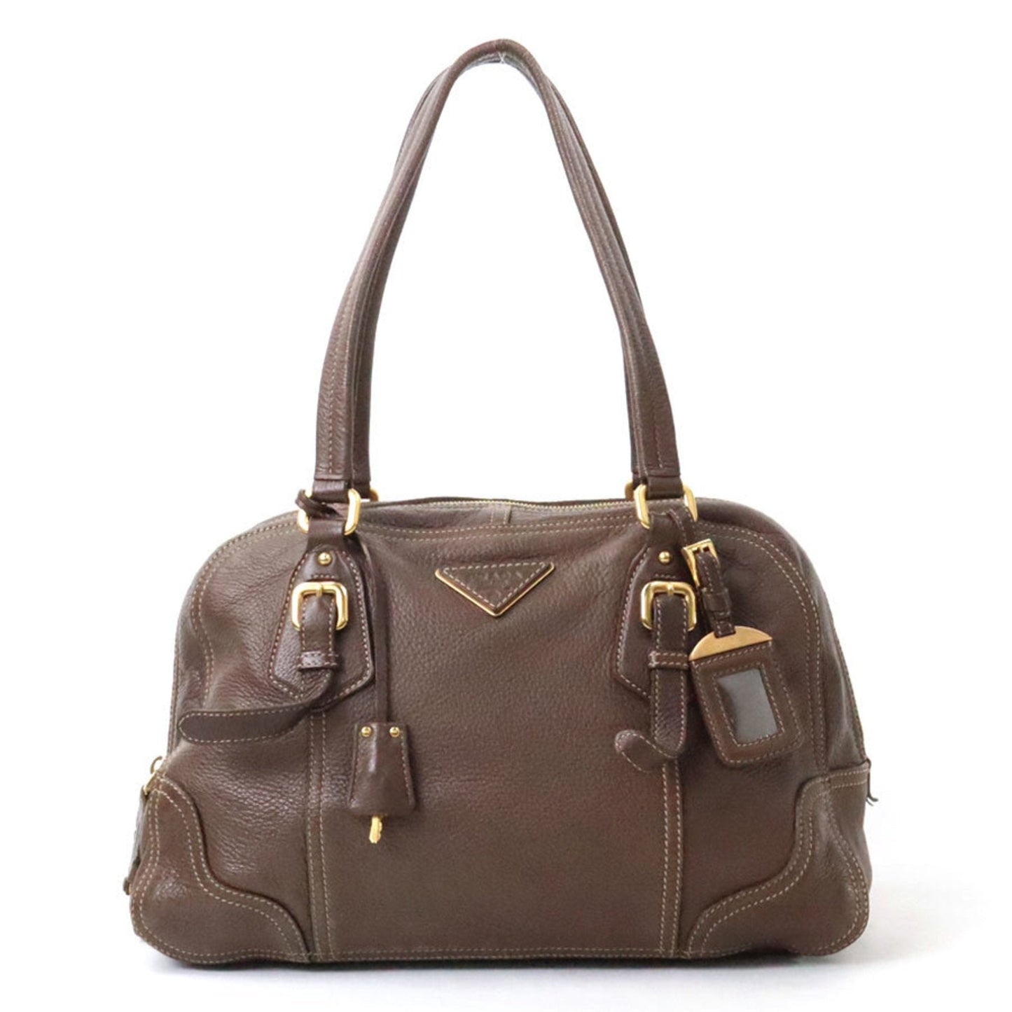 Prada Brown Leather  shopper bag