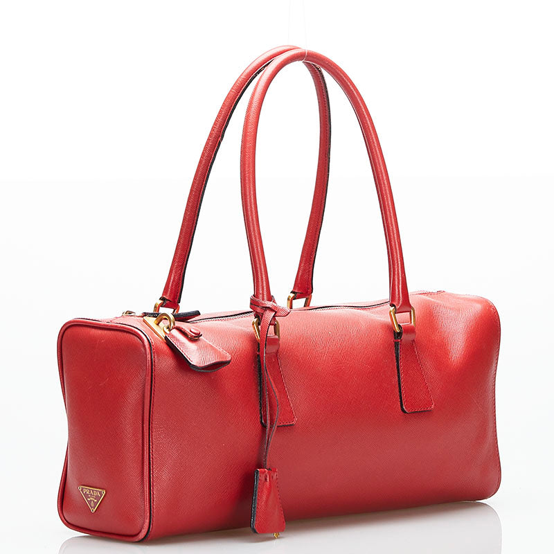 Prada Red Leather  handbag bag