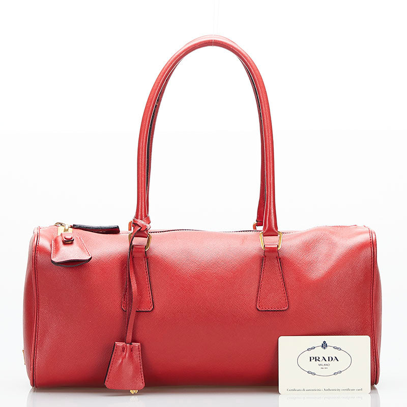 Prada Red Leather  handbag bag