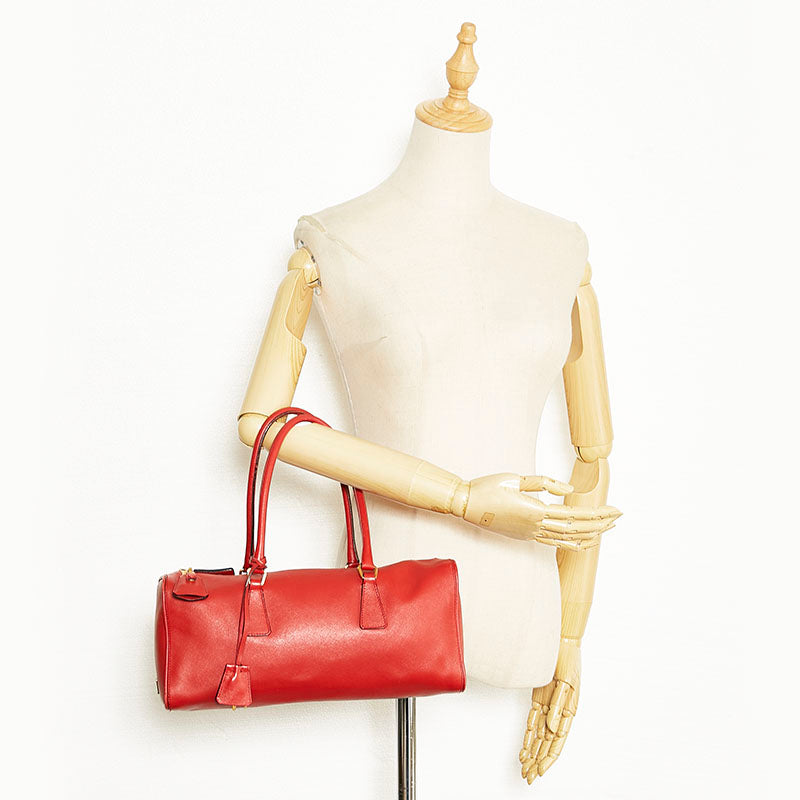 Prada Red Leather  handbag bag