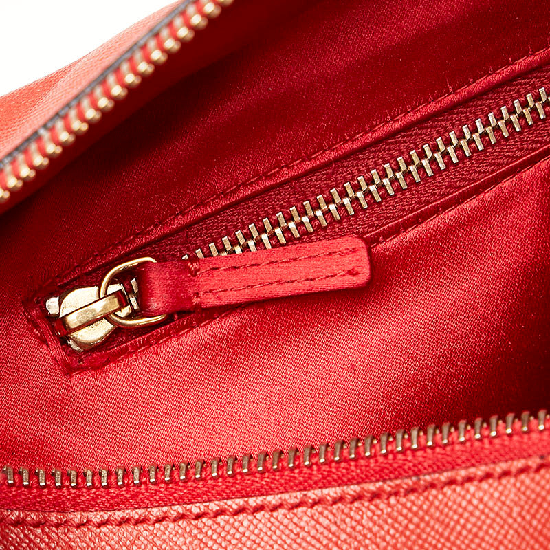 Prada Red Leather  handbag bag