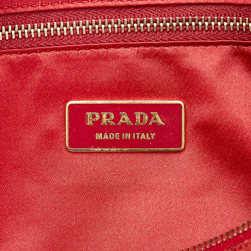 Prada Red Leather  handbag bag