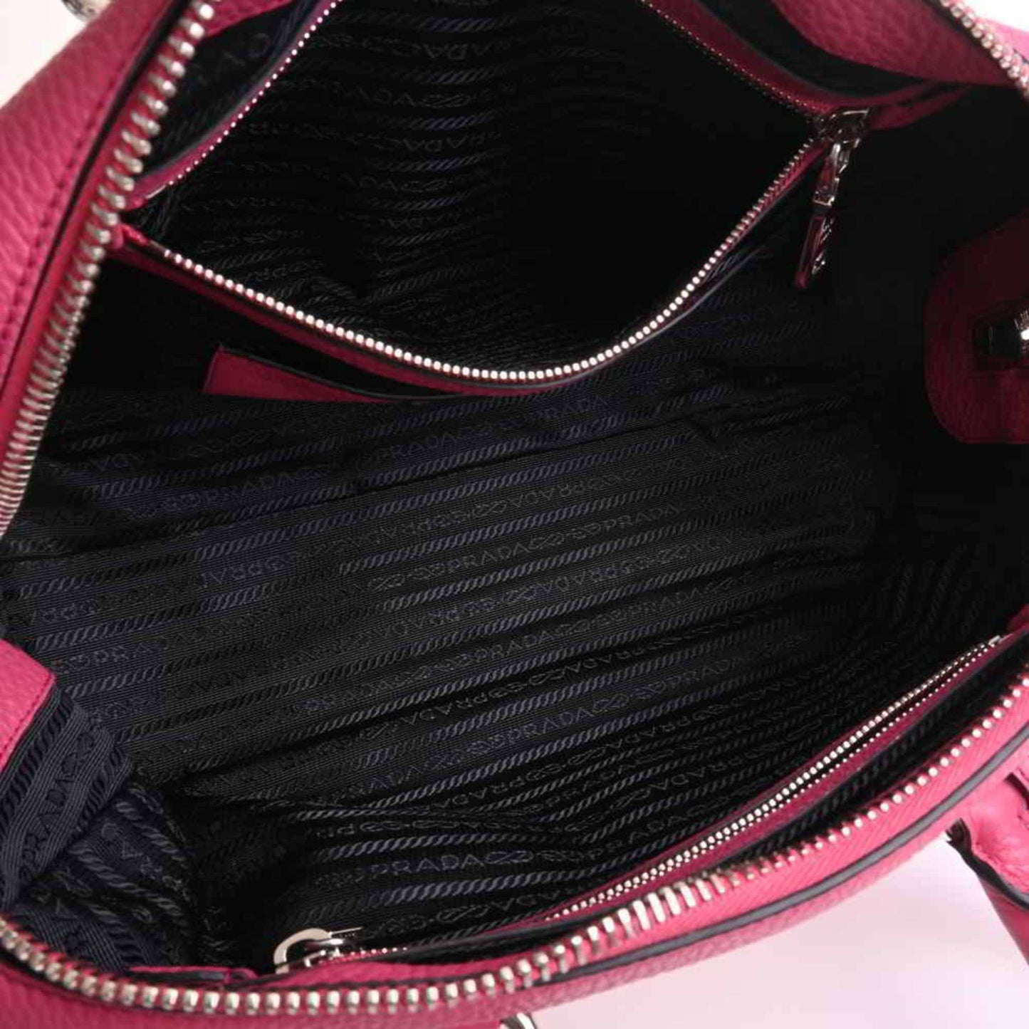 Prada Pink Leather Vitello handbag bag