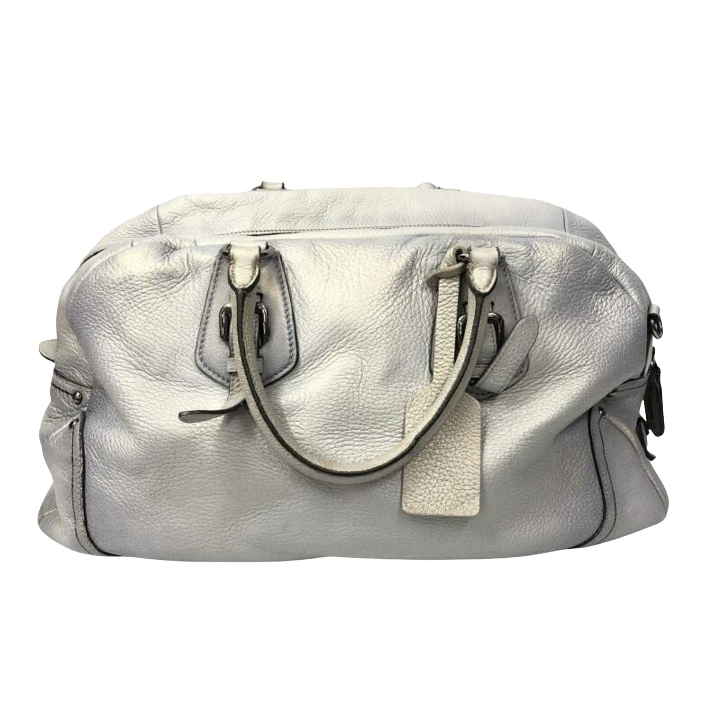 Prada Silver Leather  travel bag