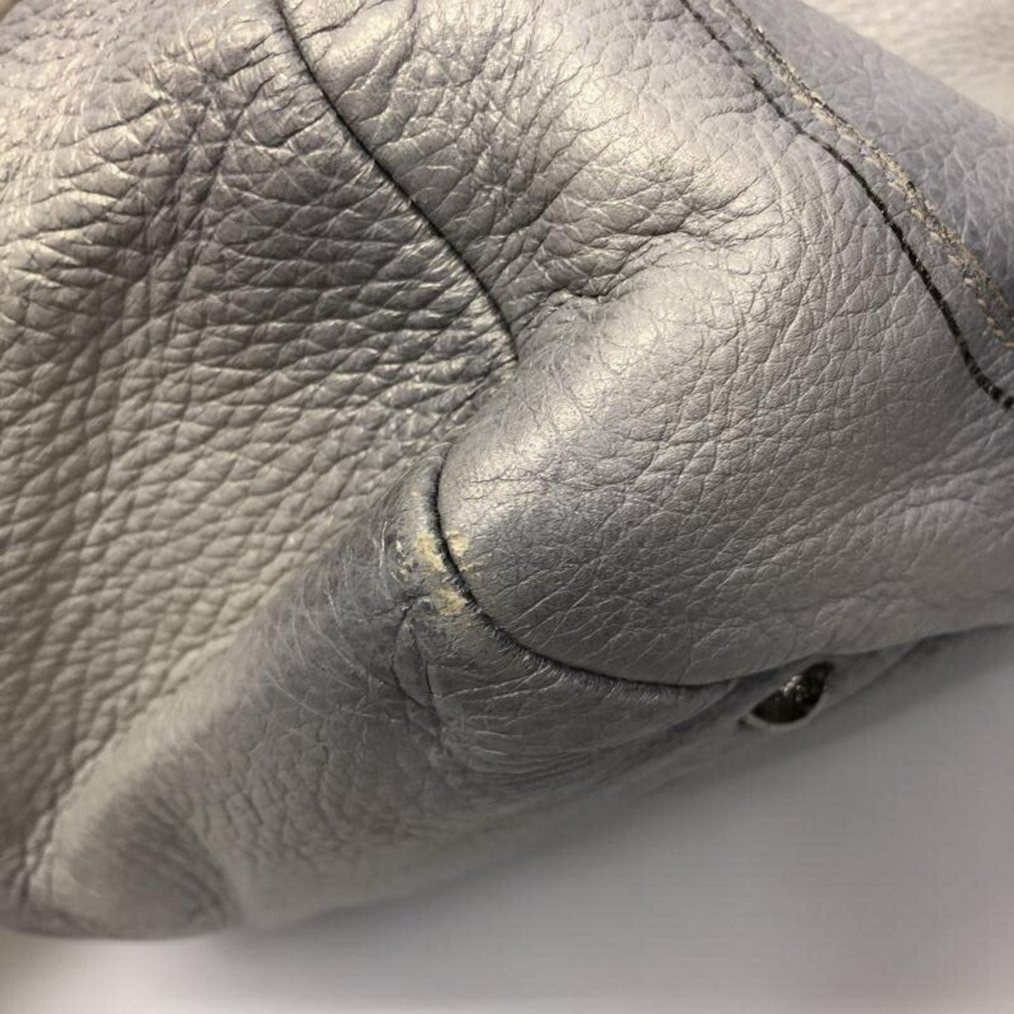 Prada Silver Leather  travel bag