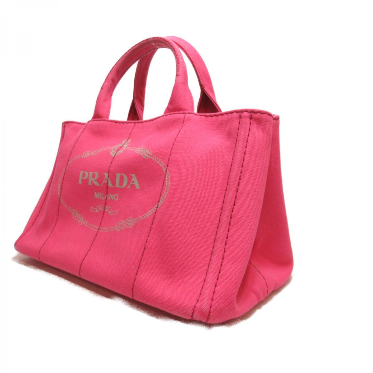 Prada Pink Canvas Canapa handbag bag