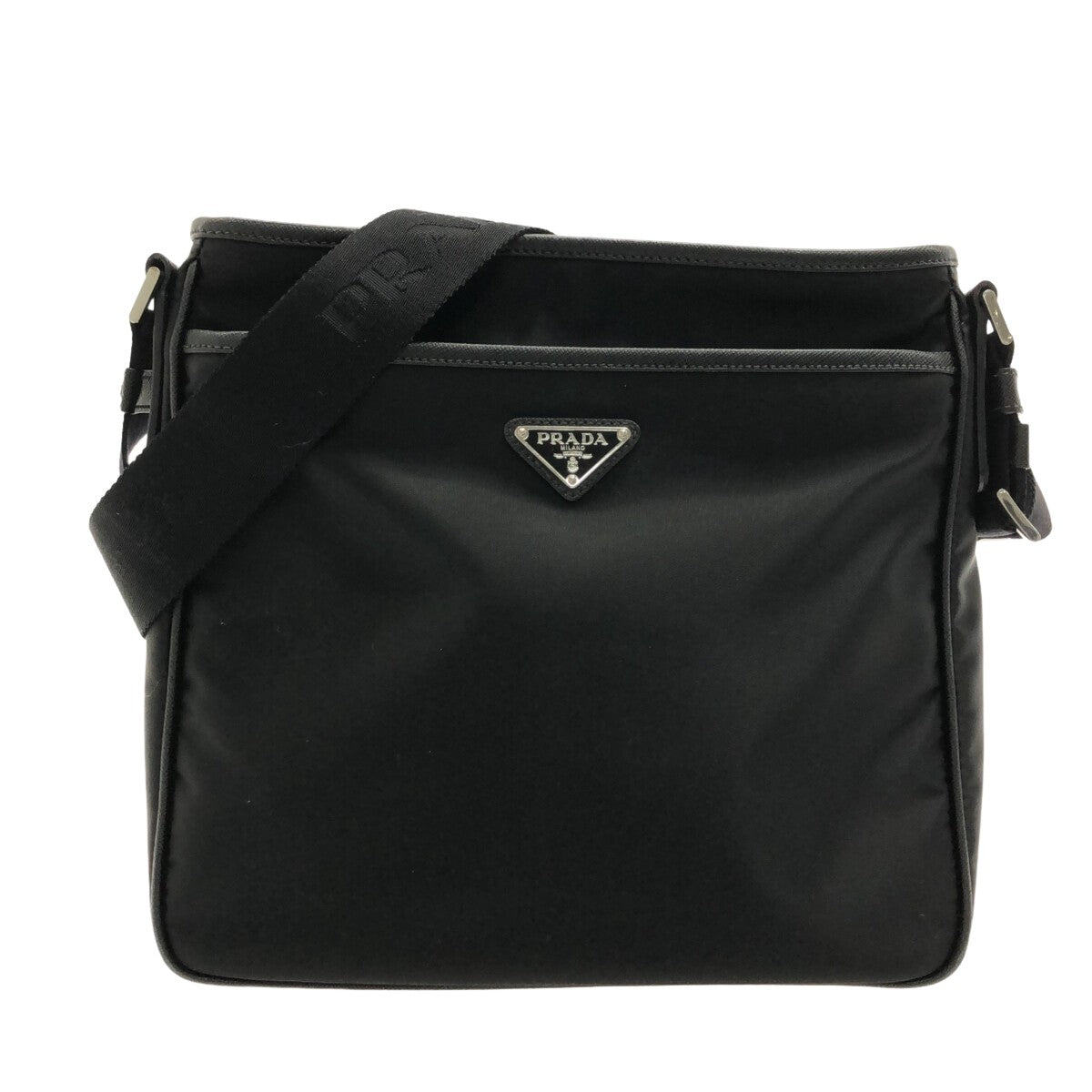 Prada Black Synthetic Tessuto shoulder bag