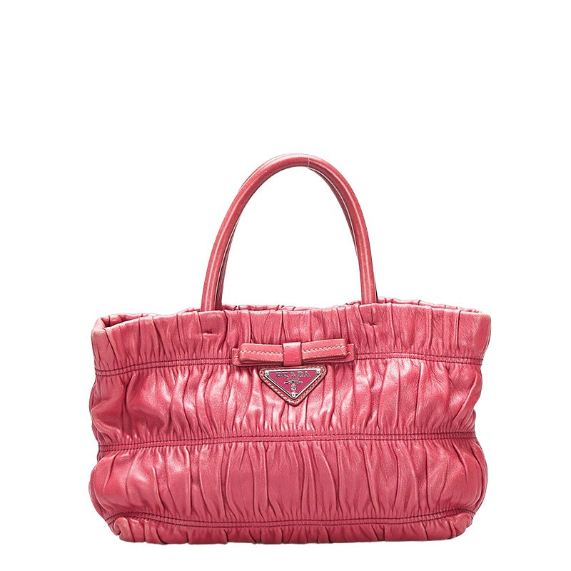 Prada Pink Leather Gaufre handbag bag