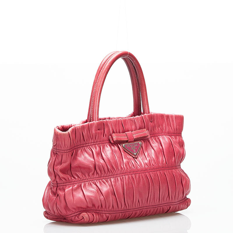 Prada Pink Leather Gaufre handbag bag