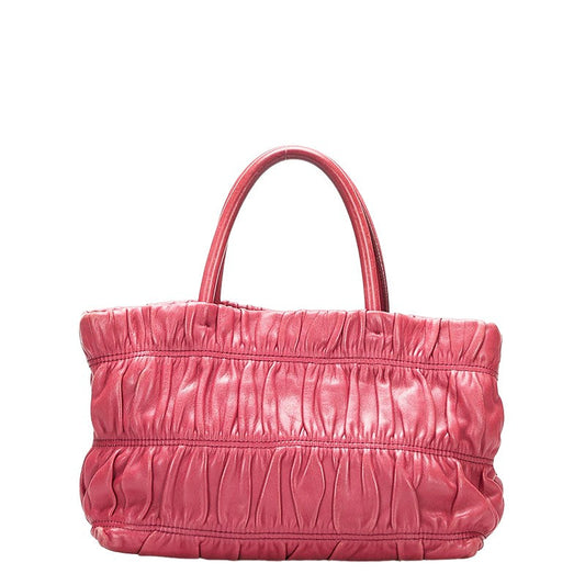 Prada Pink Leather Gaufre handbag bag